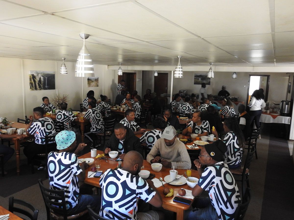 FNB team breakfast, Motebong Lodge, Lesotho